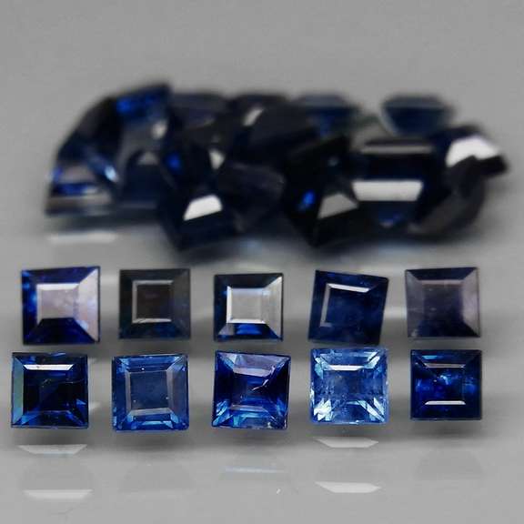 Heated only top blue 3.69ct Sapphire set