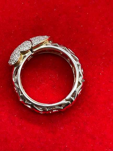 CERTIFIED BRAND NEW  LADIES 18K GOLD AND DIAMOND BAND