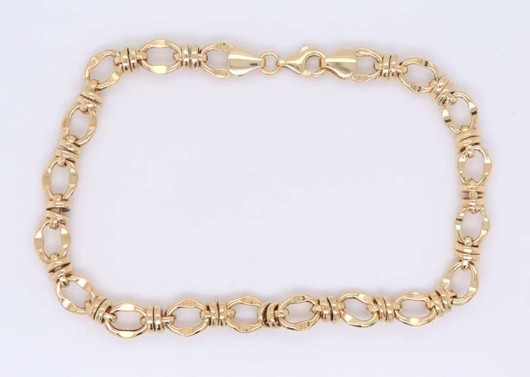 Gorgeous Yellow Gold Fancy Link Bracelet