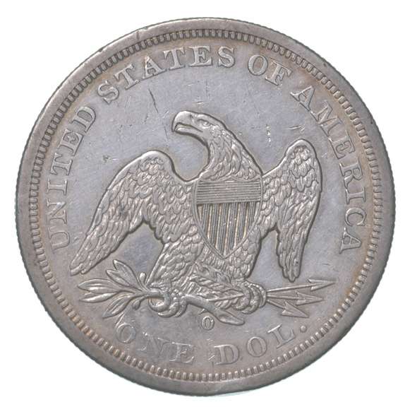 1860-O Seated Liberty Dollar