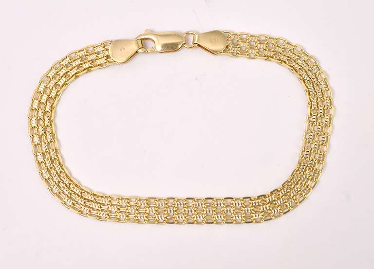 Wonderful Woven Bracelet in 14K Yellow Gold