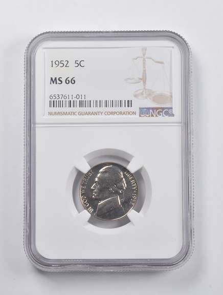 MS66 1952 Jefferson Nickel NGC