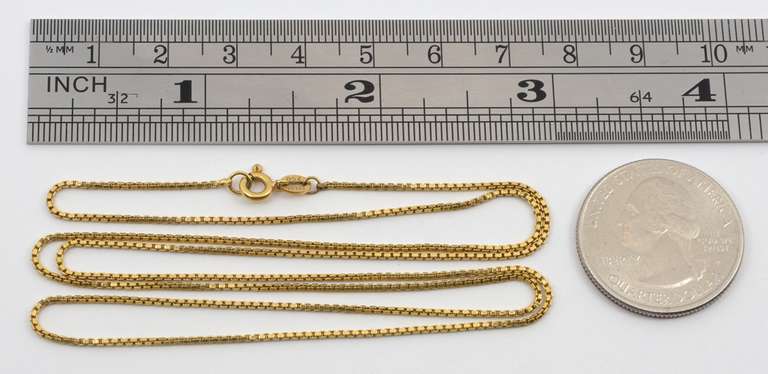 Useful 18k Box Link Necklace