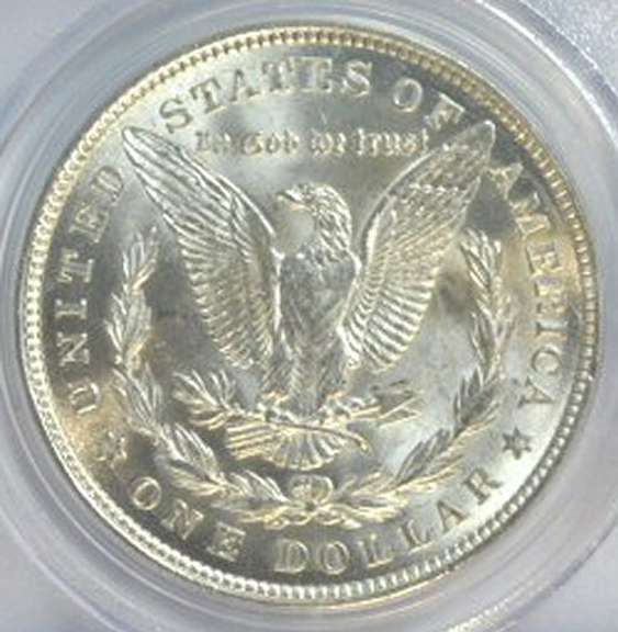 Nearly Gem BU 1921 Morgan Silver Dollar. PCGS MS64