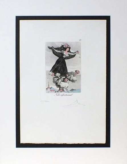 Original hand signed Dali from Goya series