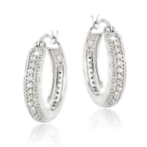 Diamond Hoop Earrings
