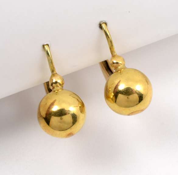 Lever Back 14k Ball Earrings