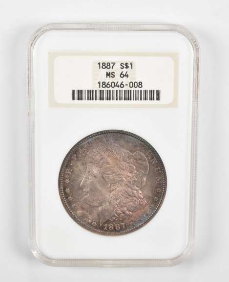 MS64 1887 Morgan Silver Dollar - Graded NGC