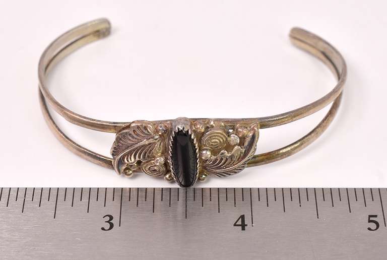 Onyx set in Sterling Silver Bracelet