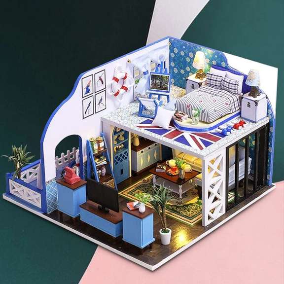 Multi-style 3D Wooden DIY Mini Doll House Miniature