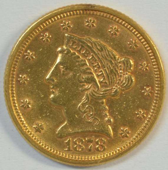 Near Mint 1878 US $2.50 Liberty Gold Piece. Full strike