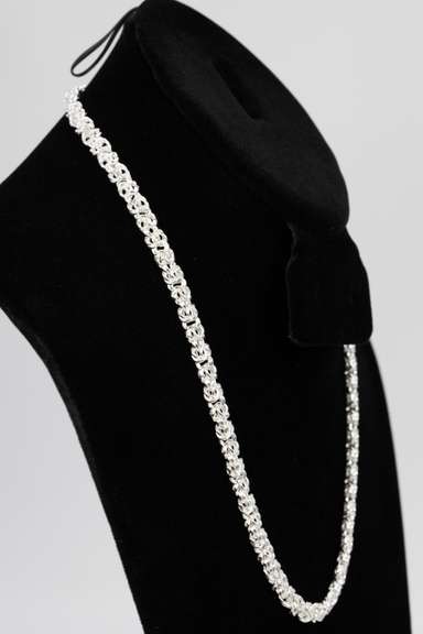 .925 Italian Sterling Silver 6.5mm Byzantine Necklace 20 Inches