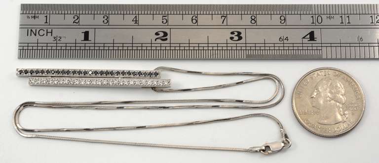 Fashionable Black & White Diamond Pendant