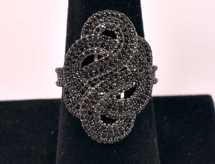 Fancy Swirl Design Sterling Silver Ring