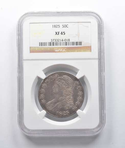 XF45 1825 Capped Bust Half Dollar O-117 R4 NGC