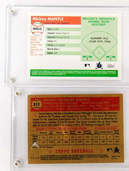 2 Topps 2006 Mickey Mantle Baseball Cards