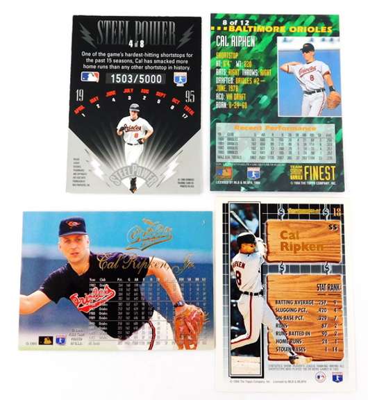 4 Cal Ripken, Jr. Baseball Cards