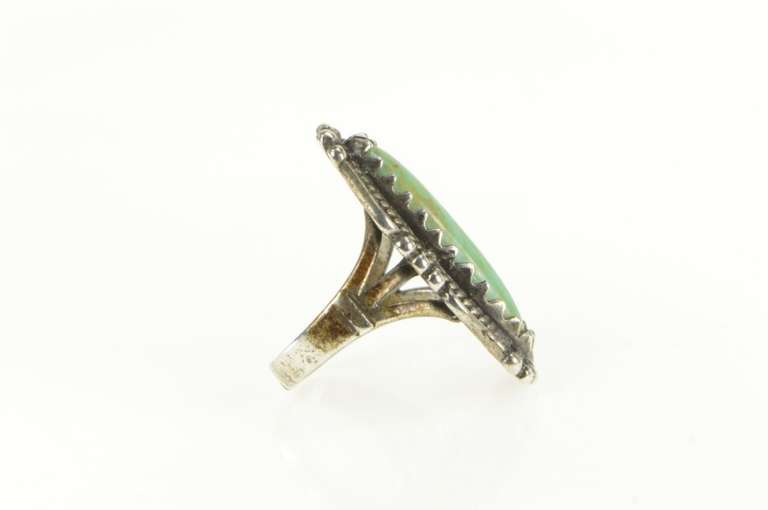 Sterling Silver Southwestern Turquoise Cabochon Statement Ring