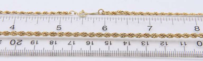 Group Lot of 2 Vintage 925 Sterling Silver Rope Chains