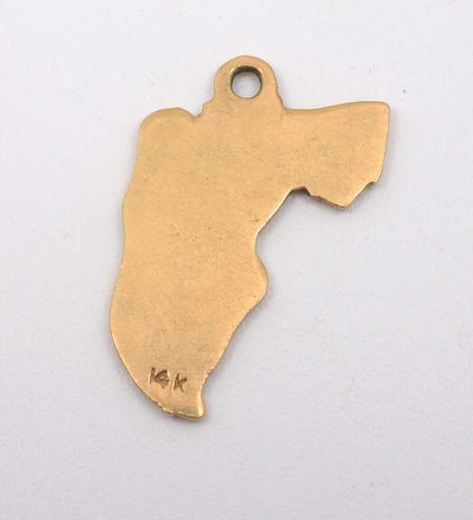 Nice 14k & Enamel Florida Charm