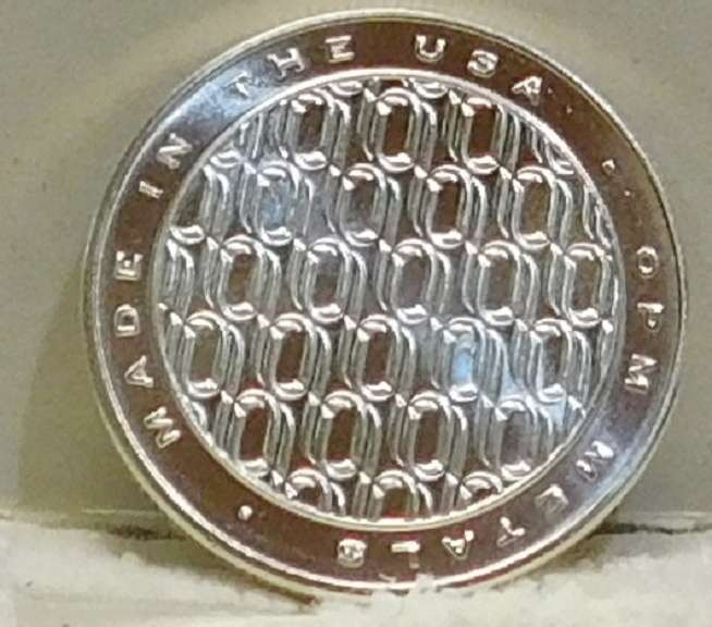 1 oz .999 Silver round, OPM metals