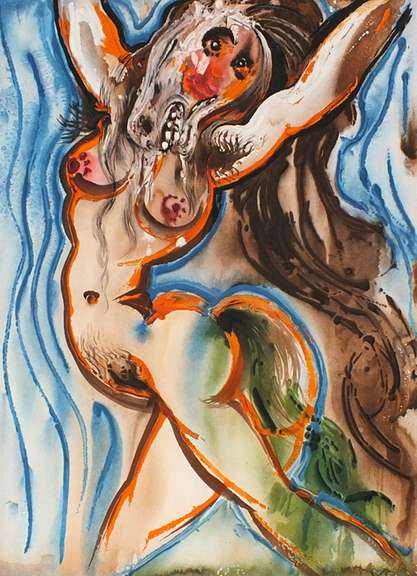 Original hand signed Dali embossed lithograph