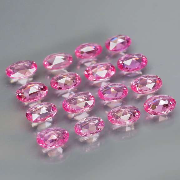 Superb rose cut 2.29ct pink Sapphire set