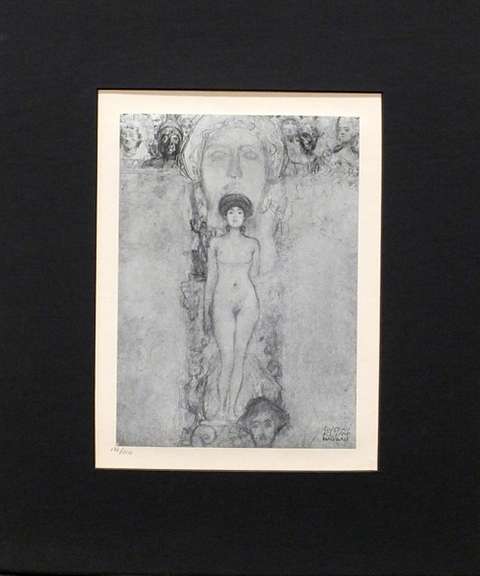 Gustav Klimt, 1920 Rare limited edition offset lithograph