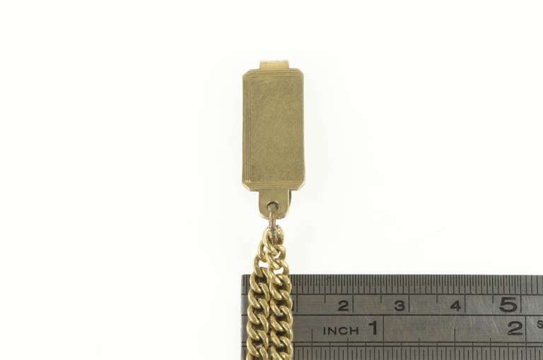Gold Filled Victorian Curb Link Classic Tie Bar Watch Chain Necklace