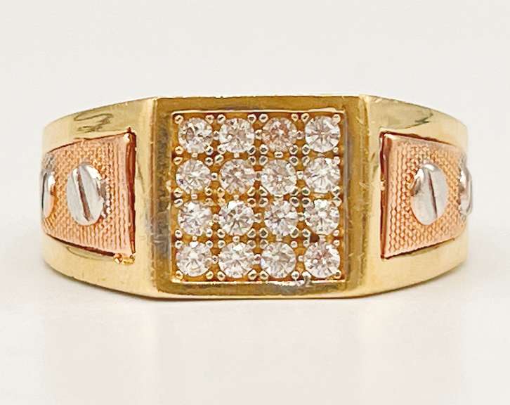 14kt Solid Yellow Gold Men's Designer Style Ring