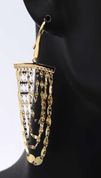 Favorite Yellow Gold Lana Nude Cascade Dangle Earrings
