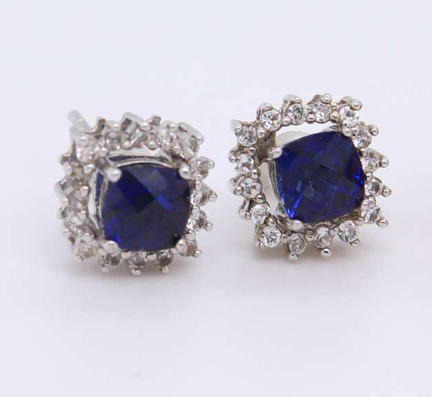 Group Lot of 5 Vintage 925 Sterling Silver Gemstone Rings