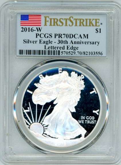 2016-W Proof American Silver Eagle in PCGS PR70DCAM First Strike