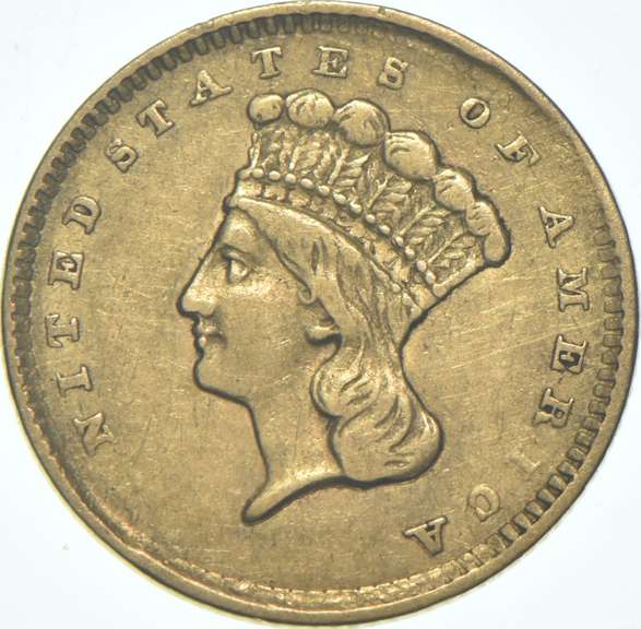 1856 $1 Indain Princess Head Gold Dollar Piece