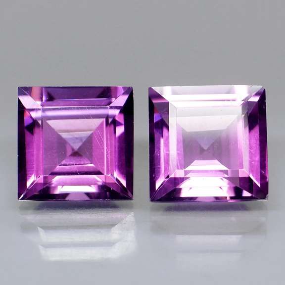Excellent 6.68ct violet Amethyst pair