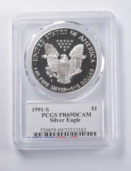 PR69 DCAM 1991-S American Silver Eagle Signed Moy PCGS