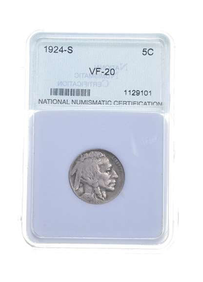 VF20 1924-S Indian Head Buffalo Nickel - Graded NNC