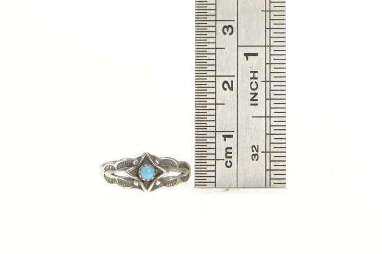 Sterling Silver Native American Turquoise Baby Child's Ring