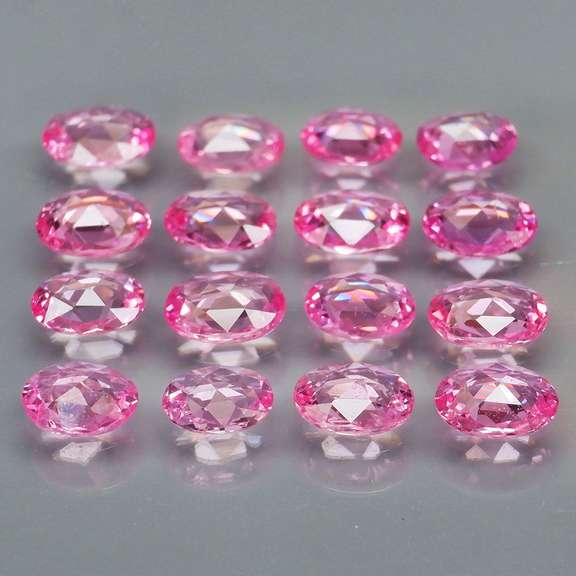 Superb rose cut 2.29ct pink Sapphire set