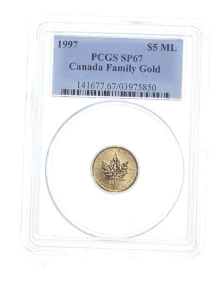 SP67 1997 $5 Canada Gold Maple Leaf - Family Gold - Graded PCGS