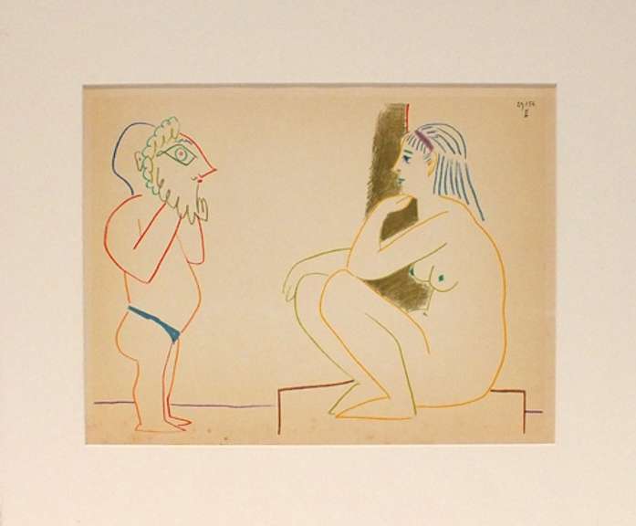 Picasso from rare limited edition. Original lithograph on paper