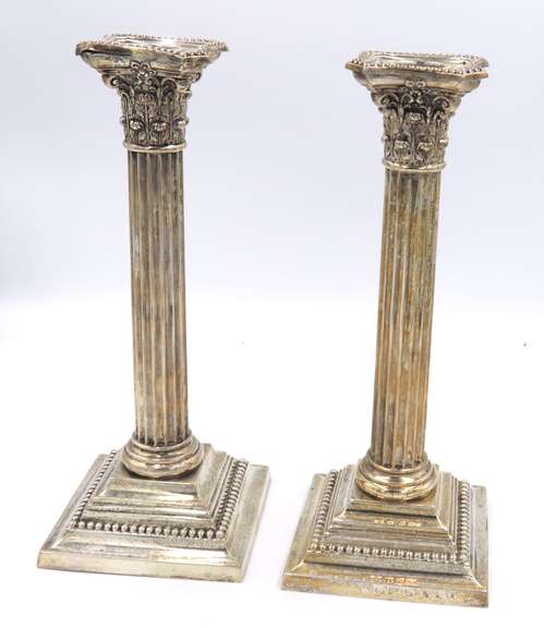 Set of Wallace Weighted Silver  Candle Sticks