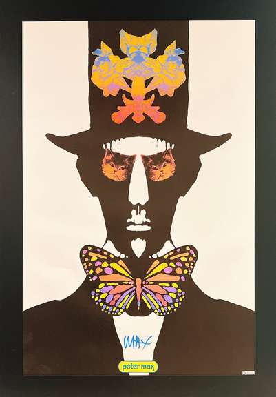 Peter Max hand signed offset lithograph, limited edition