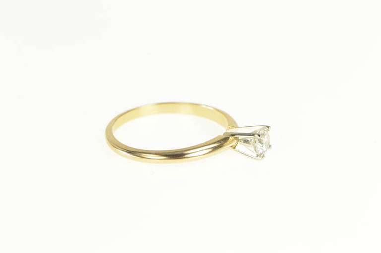 14K Yellow Gold 0.30 Ct Diamond Solitaire Classic Engagement Ring