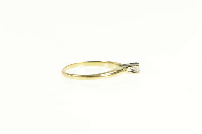 14K Yellow Gold Diamond Solitaire Classic Engagement Ring