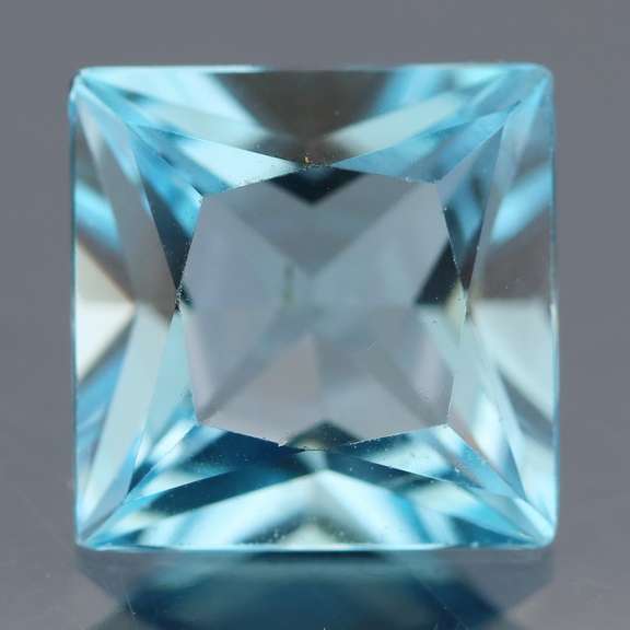 Vivid! 5.51ct princess cut sky blue Topaz
