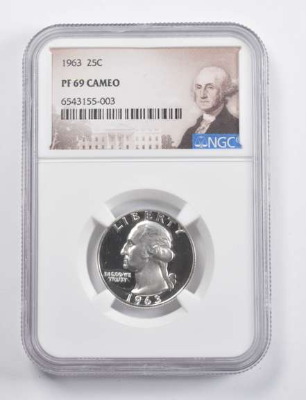 PF69 CAM 1963 Washington Quarter NGC