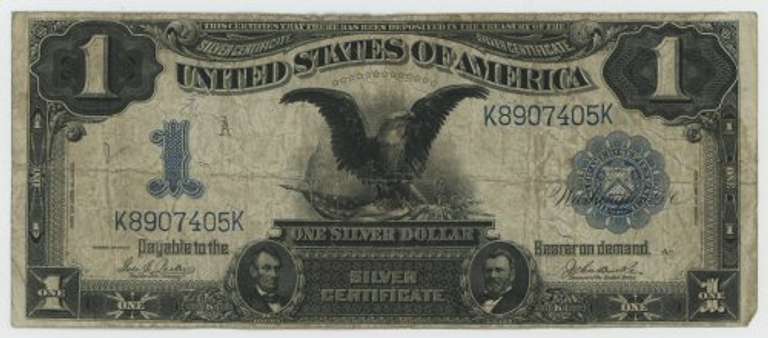 Series of 1899 Large Size $1 Black Eagle Silver Certificate