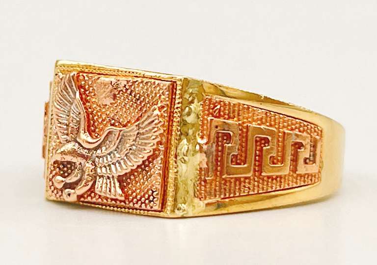 14kt Solid Yellow & Rose Gold Men's Ring