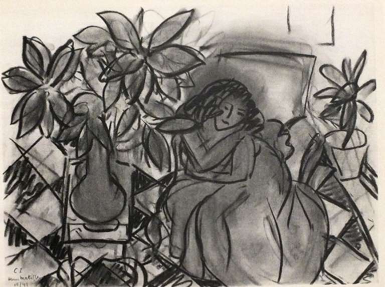 Rare H. Matisse original offset lithograph, 1943
